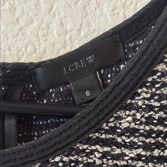 J. Crew 6 Black and White wool blend Sleeveless Dress - Picture 2 of 6